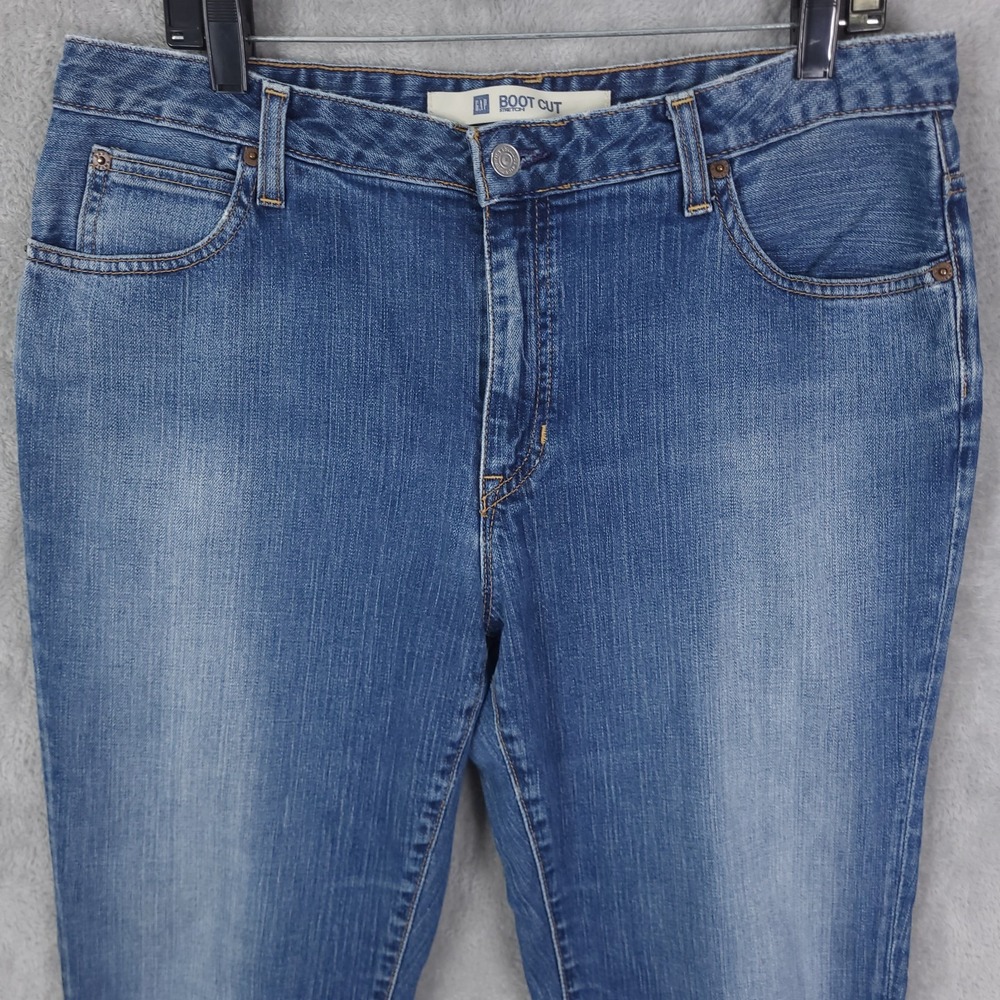 Vintage Gap Y2K Womens Premium Bootcut Jeans 14 Light Wash USA - Picture 7 of 16